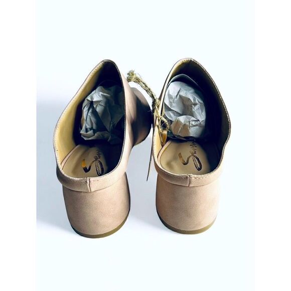 Seven7 Women’s Blush Monika Faux Leather Pointed Toe Slip On Mules Pink Sz 9 - Picture 5 of 7